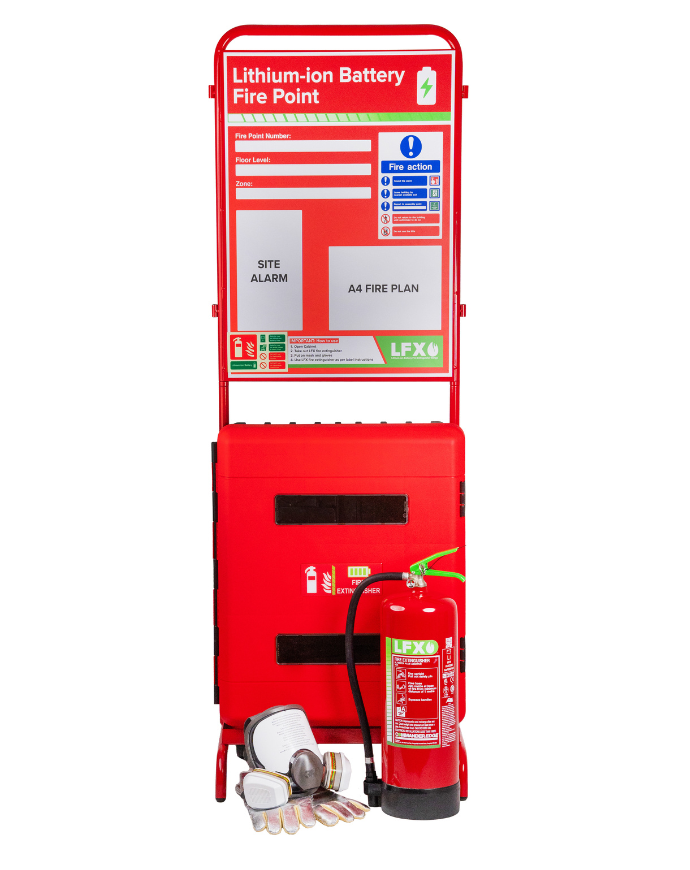LFX Fire Extinguisher and Flat-pack Stand Bundle