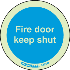 80mm diameter-Fire Door Keep Shut