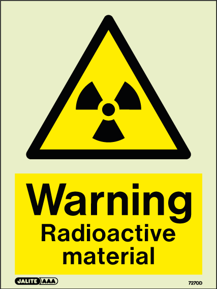 150 x 200mm-Warning Radioactive Material