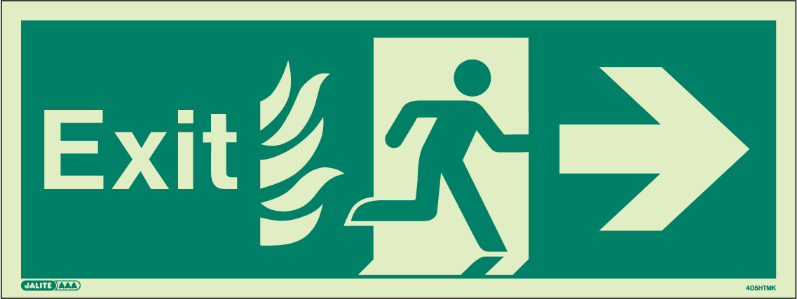 150 x 400mm-HTM Exit Right Arrow