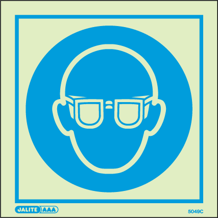 200 x 200mm-Wear Eye Protection Symbol