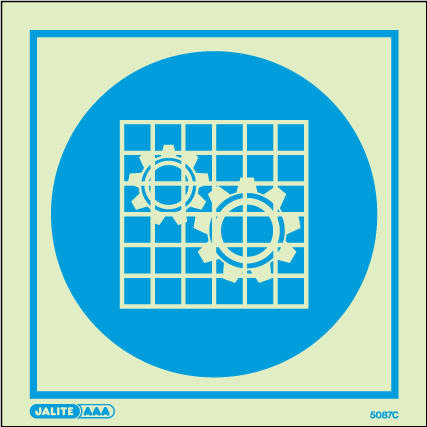 150 x 150mm-Use Guards Symbol