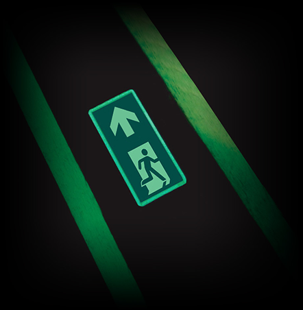 400 x 200mm-Photoluminescent Exit Floor Mounted Sign