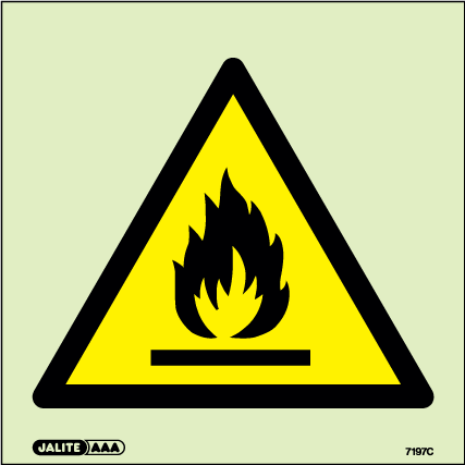 150 x 150mm-Warning Flammable Symbol