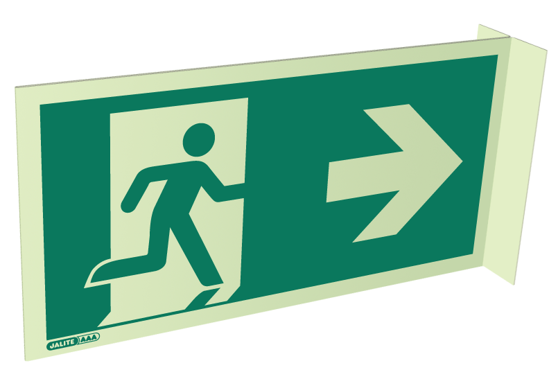 200 x 400mm-Way Guidance Right Arrow Wall Mounted Double Sided