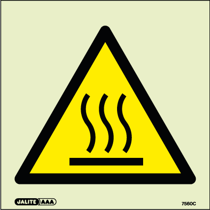 100 x 100mm-Warning Hot Surface Symbol