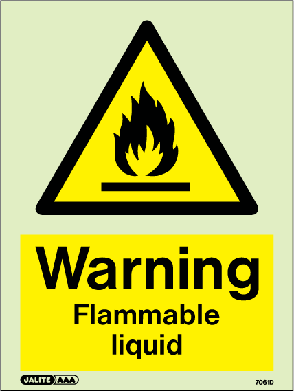 150 x 200mm-Warning Flammable Liquid