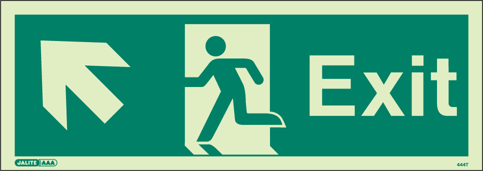 150 x 400mm-Exit Up Left Arrow
