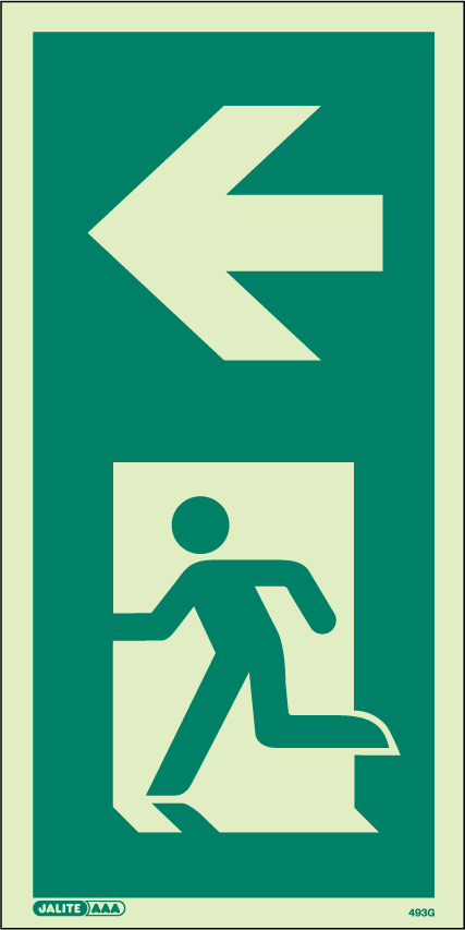 150 x 300mm-Way Guidance Left Arrow Portrait