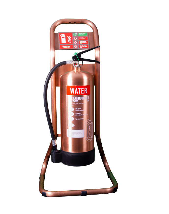 Antique Copper-Single Tubular Extinguisher Stand