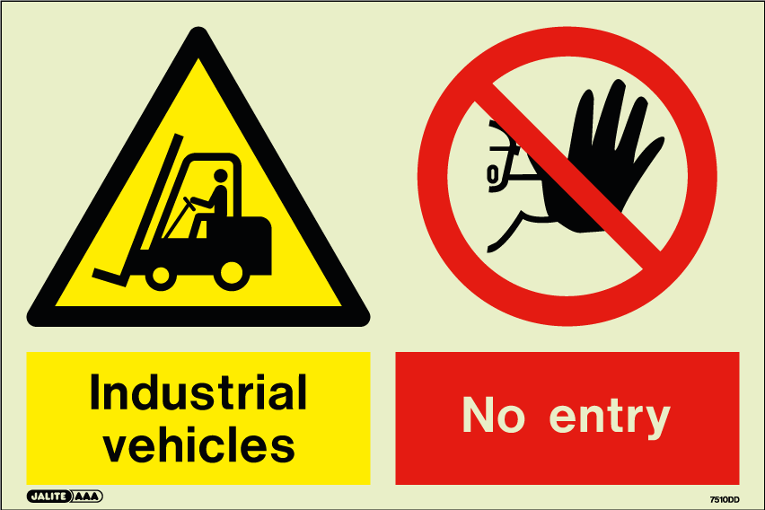 200 x 300mm-Industrial Vehicles No Entry