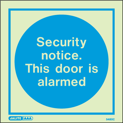 100 x 100mm-Security Notice This Door Is Alarmed