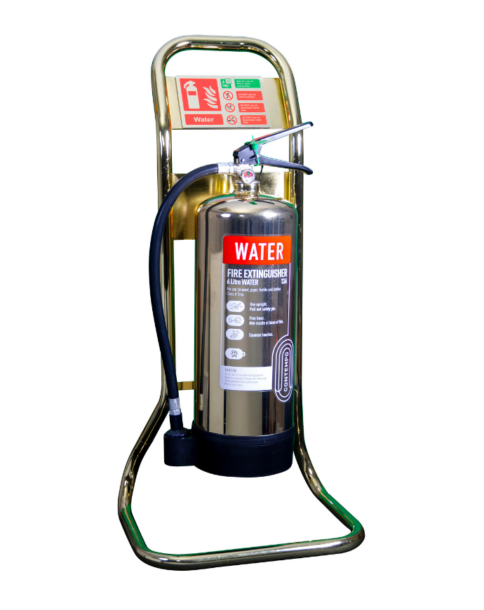 Polished Gold-Single Tubular Extinguisher Stand