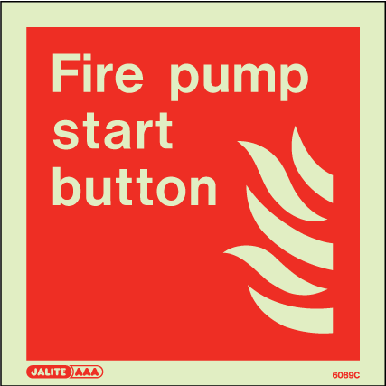 200 x 200mm-Fire Pump Start Button