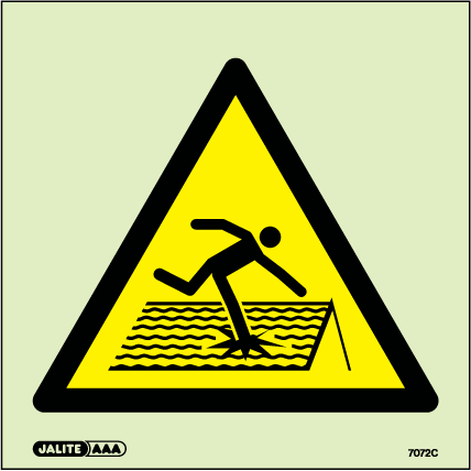 150 x 150mm-Warning Fragile Roof Symbol