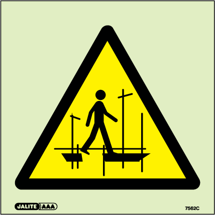 150 x 150mm-Warning Scaffold Incomplete Symbol