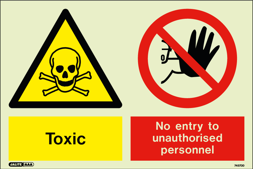 200 x 300mm-Toxic No Entry to Unauthorised Personnel