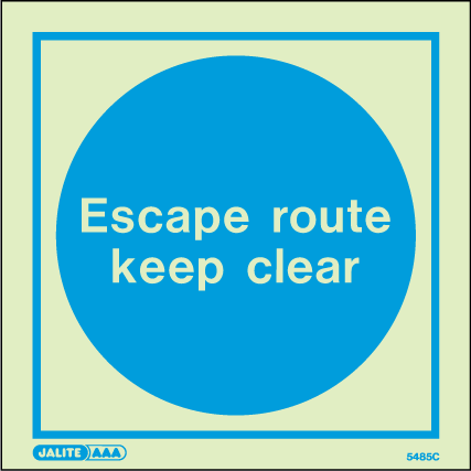 200 x 200mm-Escape Route Keep Clear