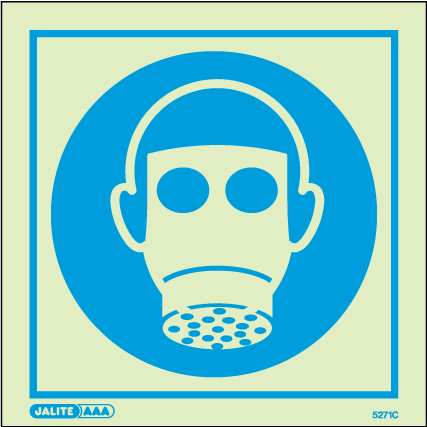 200 x 200mm-Wear Respirator Symbol