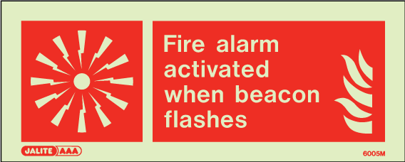 80 x 200mm-Fire Alarm Activated When Beacon Flashes