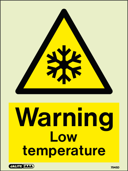 150 x 200mm-Warning Low Temperature