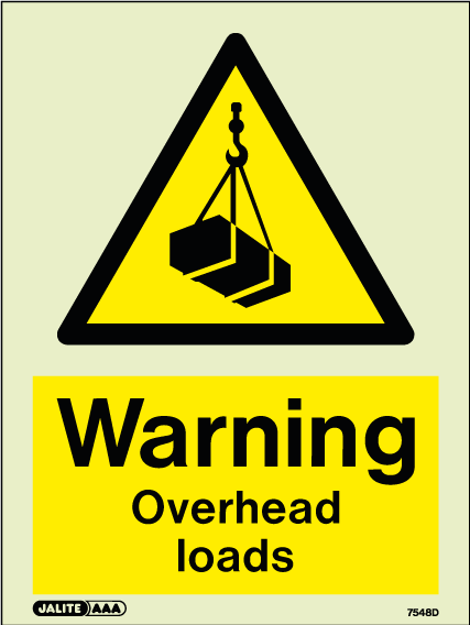 150 x 200mm-Warning Overhead Loads