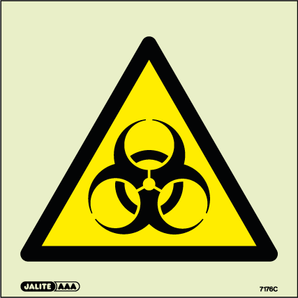 150 x 150mm-Warning Biological Hazard Symbol
