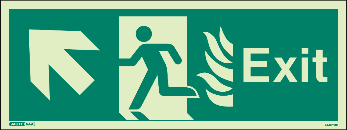150 x 400mm-HTM Exit Up Left Arrow