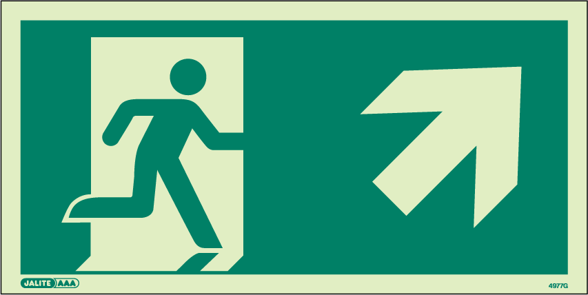 100 x 200mm-Way Guidance Up Right Arrow
