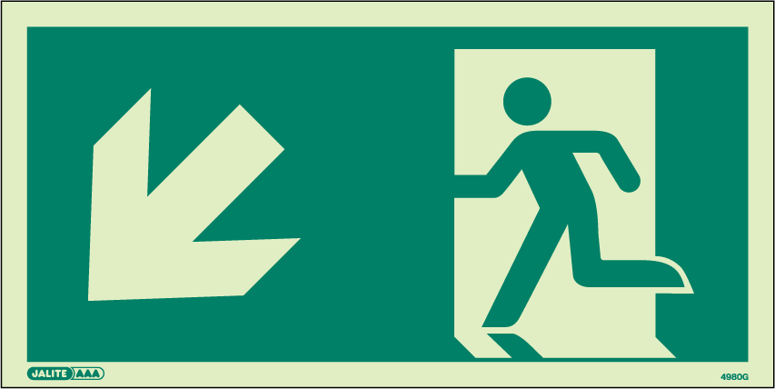 200 x 400mm-Way Guidance Down Left Arrow