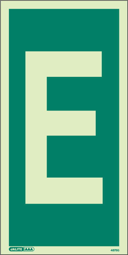 150 x 300mm-Assembly Area Letter E