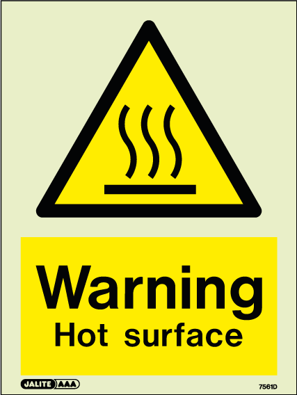 150 x 200mm-Warning Hot Surface