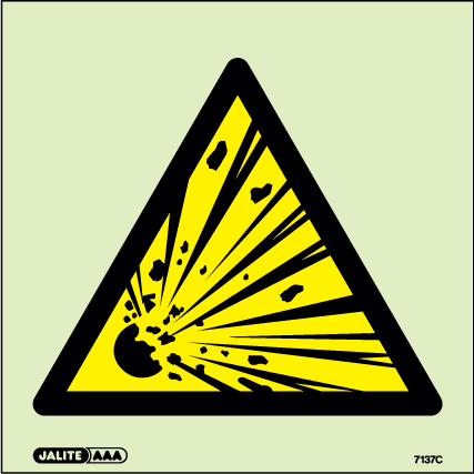 100 x 100mm-Warning Explosive Substance Symbol