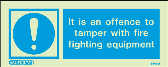 80 x 200mm-It Is an Offence to Tamper with Fire Fighting Equipment