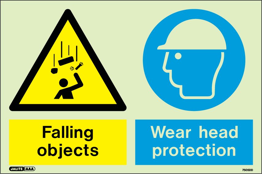 200 x 300mm-Falling Objects Wear Head Protection