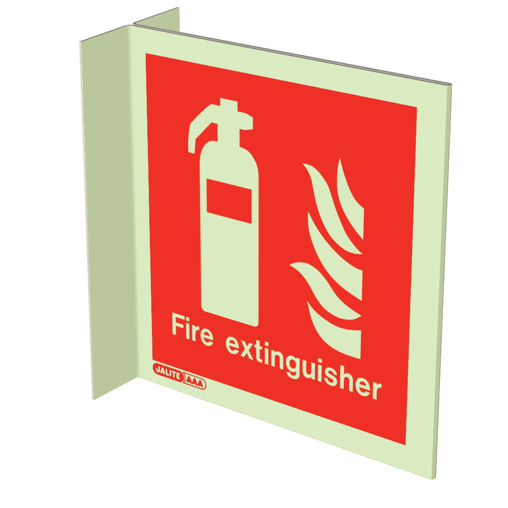 200 x 200mm-Fire Extinguisher Wall Mounted Double Sided