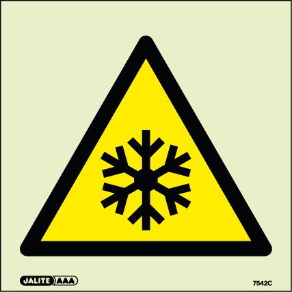 100 x 100mm-Warning Low Temperature Symbol