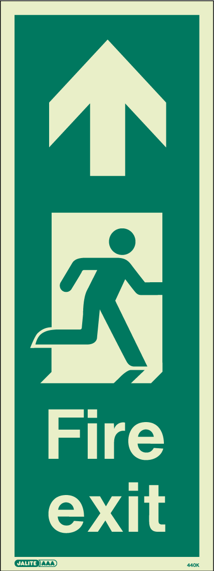 150 x 400mm-Fire Exit Up Arrow Walls and Columns