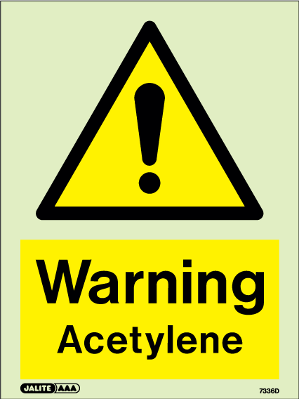150 x 200mm-Warning Acetylene