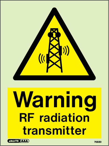 150 x 200mm-Warning RF Radiation Transmitter
