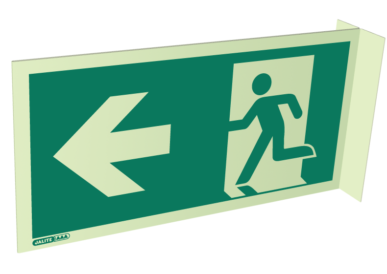 200 x 400mm-Way Guidance Left Arrow Wall Mounted Double Sided