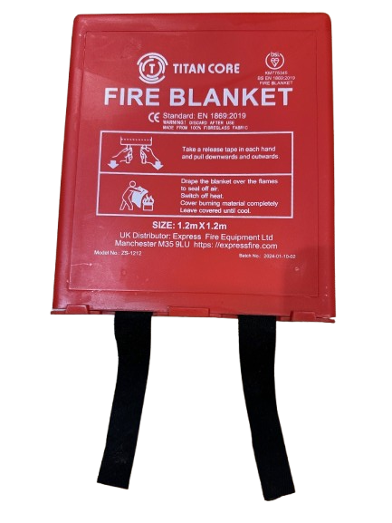 1.2m x 1.2m-TITAN CORE Fire Blanket Hard Case Kitemarked