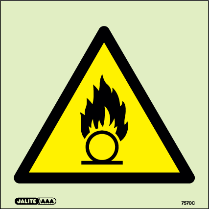 150 x 150mm-Warning Oxidizing Material Symbol