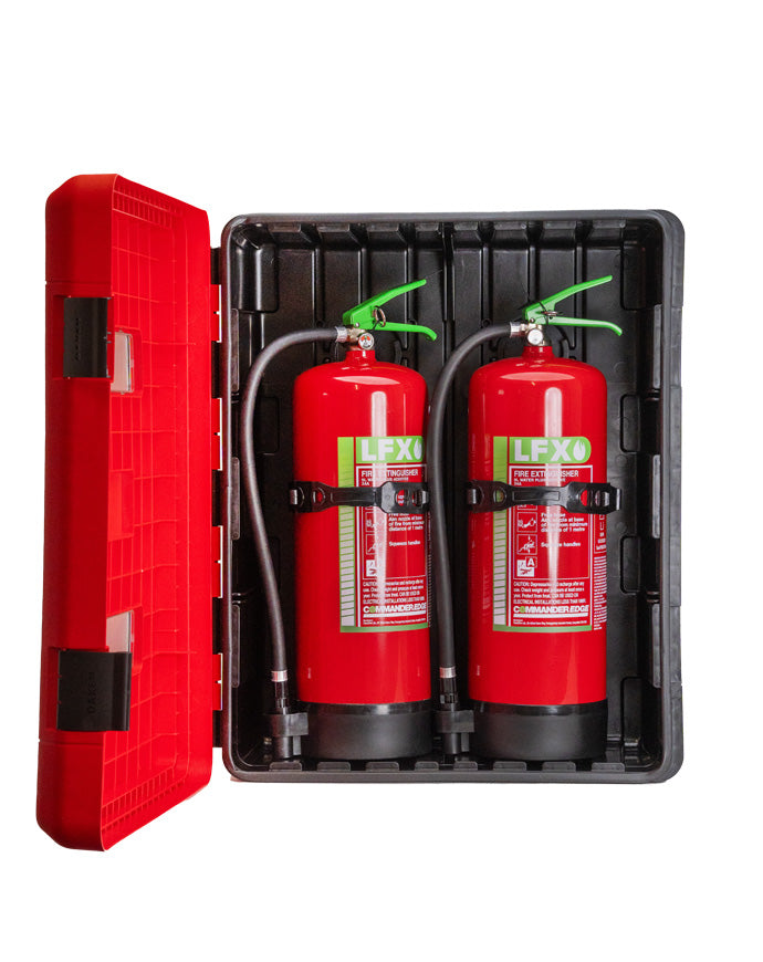 9L - LFX - Double-LFX Fire Extinguisher and Double Cabinet Bundle