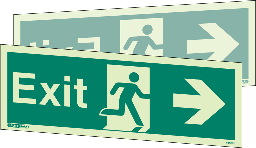150 x 400mm-Exit Right Arrow Double Sided