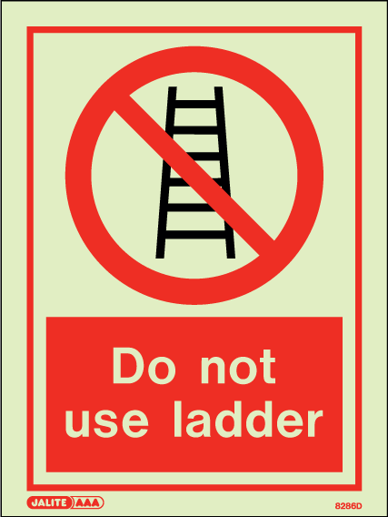 150 x 200mm-Do Not Use Ladder