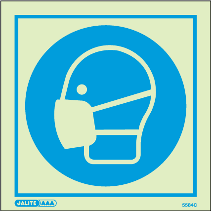 150 x 150mm-Wear Mask Symbol