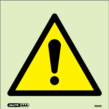 150 x 150mm-Warning General Hazard Symbol