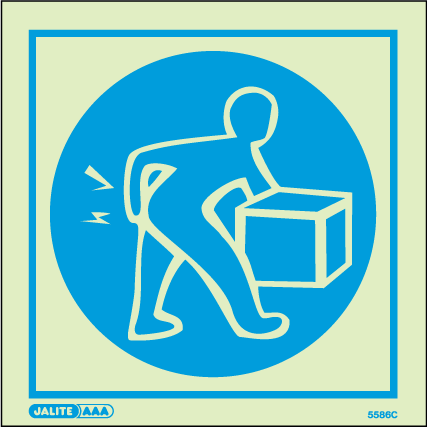 150 x 150mm-Lift Correctly Symbol