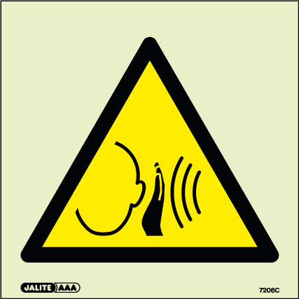 150 x 150mm-Warning Noise Symbol